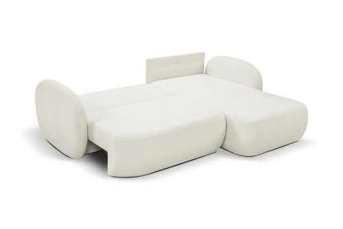 Rohová sedačka Salby rozkládací pravá bílá Sicuro 60