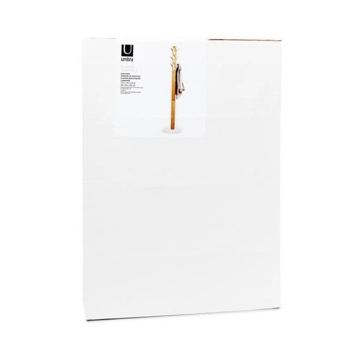 Stojanový věšák do předsíně Umbra Flapper bílý dřevěný moderní 9 háčků