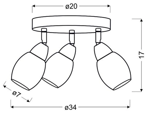 Stropní LED svítidlo kulaté Rico moderní chrom bílá s nastavitelnými stínidly do obýváku CANDELLUX