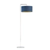 Podlahová lampa BOLIVIA GOLD chrom petrolejová