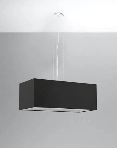 Moderní černý lustr SANTA BIS 80, 3 světla, nad stůl nebo kuchyňský ostrůvek