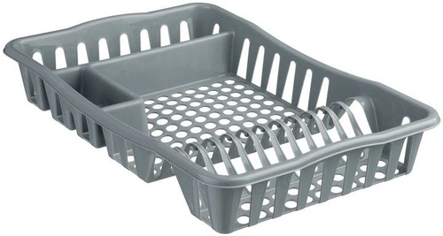 Odkapávač na nádobí světle šedý s vaničkou