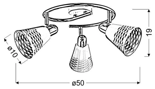Spirálová stropní lampa Discovery 3x40W E14 chrom/bílá