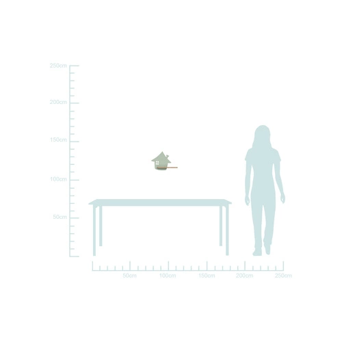 Nástěnné LED světlo House mentolové dřevěné do dětského pokoje 4W 4000K CANDELLUX