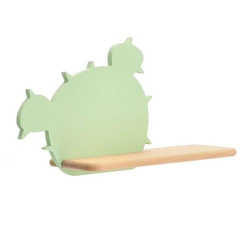 Dětské nástěnné LED svítidlo Cactus 3 zelené dřevěné dekorativní 4000K