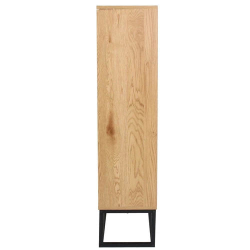 Knihovna se zásuvkami Abbott dub černý skandinávský do obýváku a kanceláře 120 cm