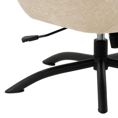 Otočná křeslo ušák s podnožkou Talgarth béžové do obýváku moderní čalouněné