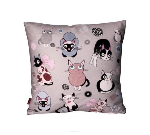 Dekorační polštář CATNIP z veluru, antialergický, do obýváku a ložnice, multicolor 40x40