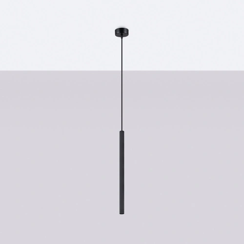 Závěsné černé moderní svítidlo ARCHE 1 s nastavitelnou výškou do obýváku kuchyně jídelny SOLLUX