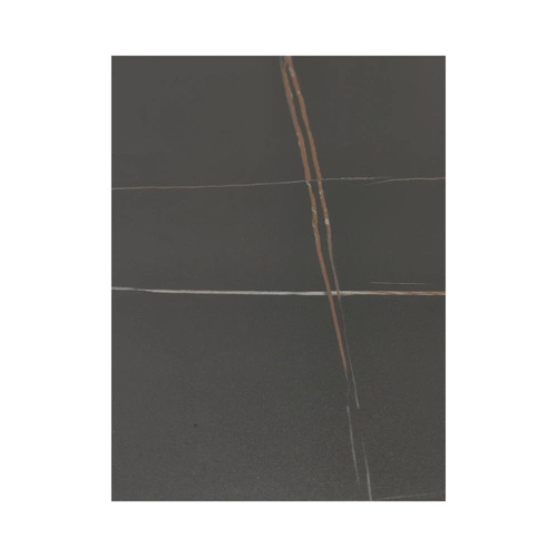 Jídelní kulatý stůl Simplet Skinny Premium Stone černý mramor moderní na jedné noze 90 cm