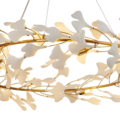 BOTANIKA závěsná lampa zlatá bílá 100 cm
