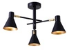 Moderní závěsné svítidlo Less 3bodové černé kovové do obýváku a nad kuchyňský ostrůvek