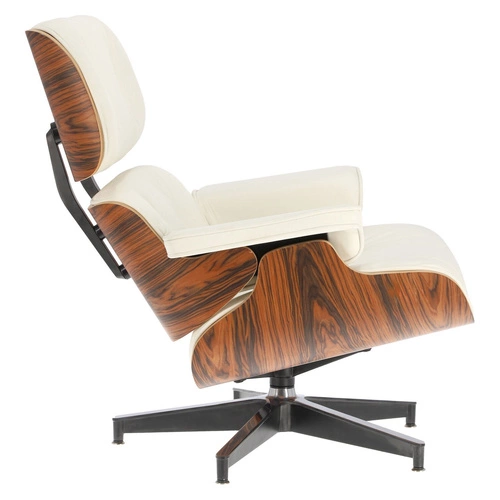 Kožené bílé otočné relaxační křeslo Vip moderní do obývacího pokoje ve stylu Lounge Chair