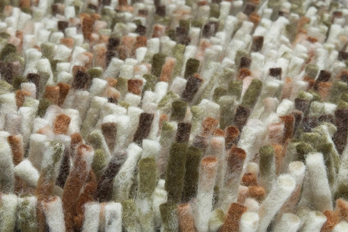 Vlněný shaggy koberec Shaggy Rocks 200x300 oranžovo-zelený moderní do obýváku Carpets&More