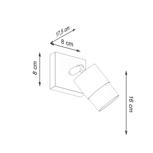 Nástěnné svítidlo Nero černé zlaté moderní nastavitelné kovové do obýváku a ložnice Sollux