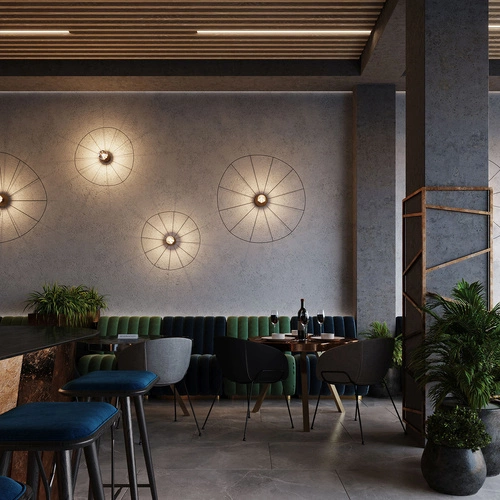 Nástěnné svítidlo ESKOLA 110 černé moderní kovové do obývacího pokoje a ložnice Thoro 110 cm