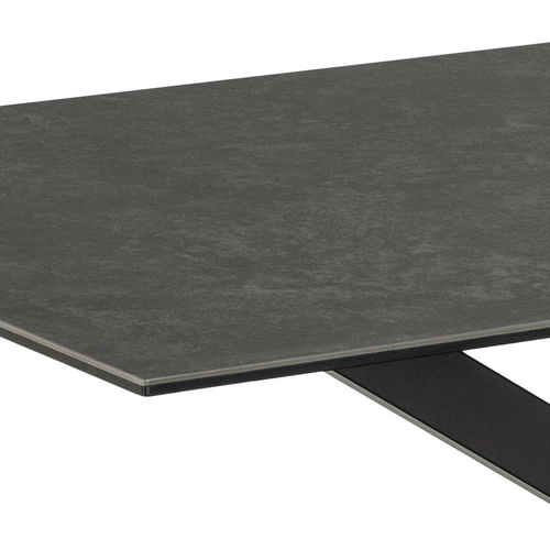 Jídelní stůl Heaven 160x90 cm černý moderní s keramicko-skleněnou deskou Actona