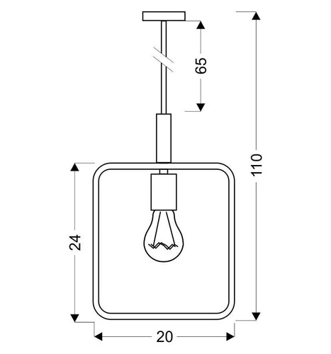 Závěsná lampa Frame 1x60W E27 bílá
