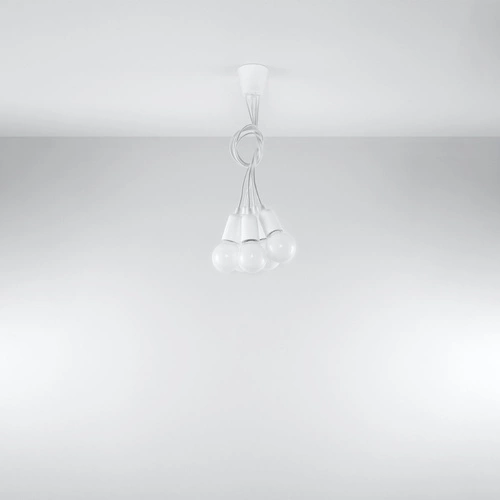 Závěsné svítidlo DIEGO 5 světel bílé moderní nastavitelné do obývacího pokoje a jídelny