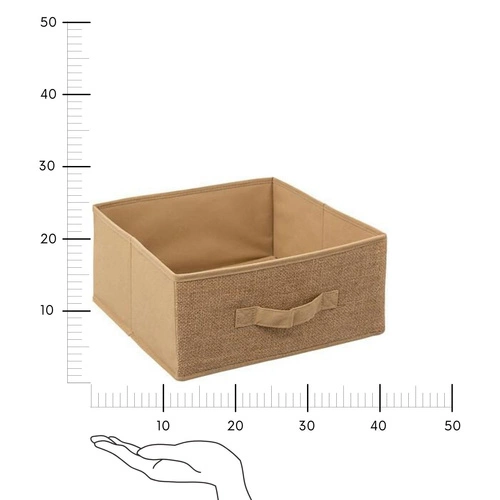 Jutový koš Mix'n Modul 31x31 cm skládací úložný box do regálu boho béžový 5five