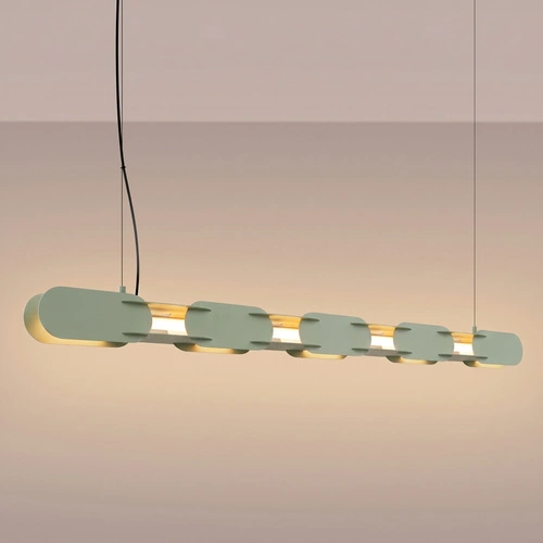 LED závěsné svítidlo CHAIN 158 olivové moderní nad kuchyňský ostrůvek