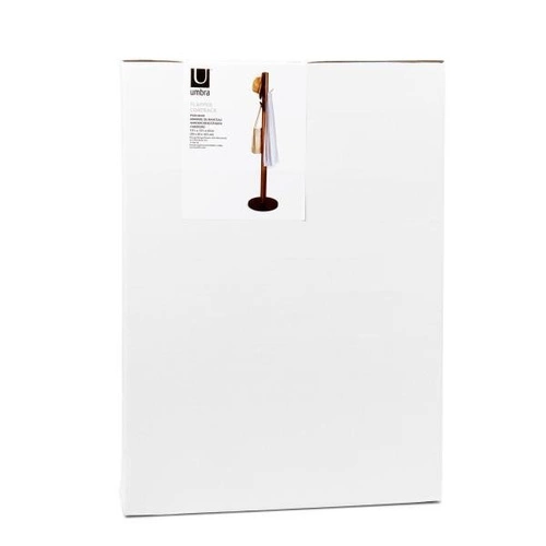 Stojanový věšák do předsíně Umbra Flapper černý ořech moderní dřevěný 169 cm