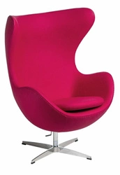 Moderní otočné a houpací křeslo ušák Jajo D2.DESIGN do obýváku a kanceláře růžový kašmír