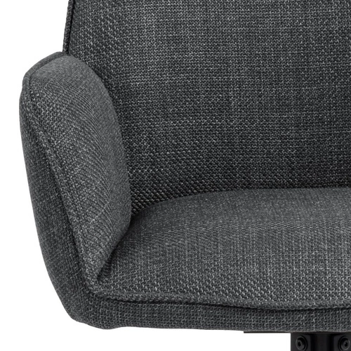 Otočná čalouněná židle Glenda Actona šedá s područkami do jídelny a obýváku