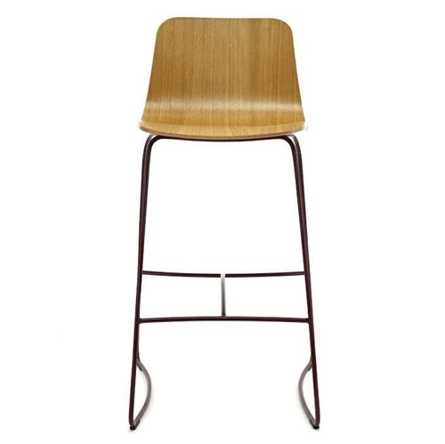 Barová židle s opěrkou Hips FAMEG moderní dřevěná industriální do kuchyně na míru 74 cm