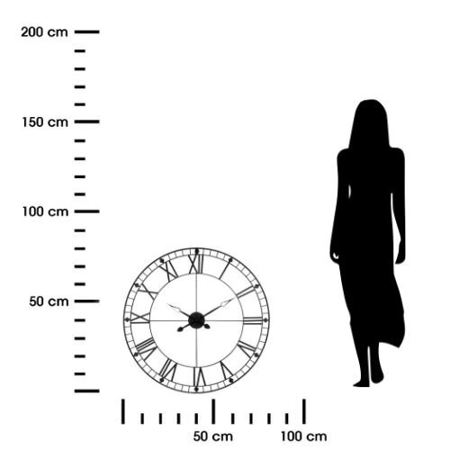 Hodiny Tibor 88cm černé