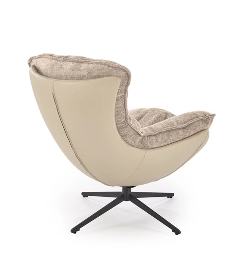 Elegantní skandinávské křeslo Margalida do obýváku, béžová látka HAGA