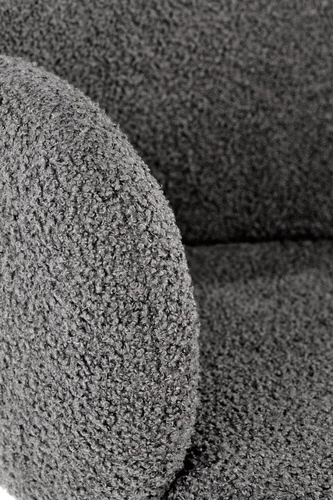 Čalouněná jídelní židle Perrol boucle šedá s područkami moderní Intesi