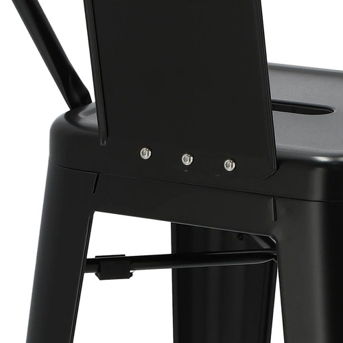 Barová židle Paris Back Short 75 cm kovová s opěrkou moderní do kuchyně na míru D2.DESIGN