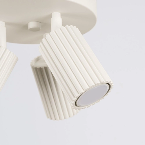 Stropní svítidlo KARBON 3P béžové moderní hliníkové do obýváku a ložnice s nastavitelným stínidlem