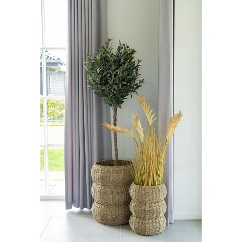 House Nordic Sarbas dekorativní koš z mořské trávy boho sada 2 kusů