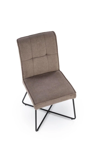 Čalouněná jídelní židle Omara šedá moderní prošívaná na lyžinách Intesi