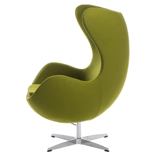 Otočná houpací křeslo ušák Egg D2.DESIGN zelený kašmír moderní do obýváku