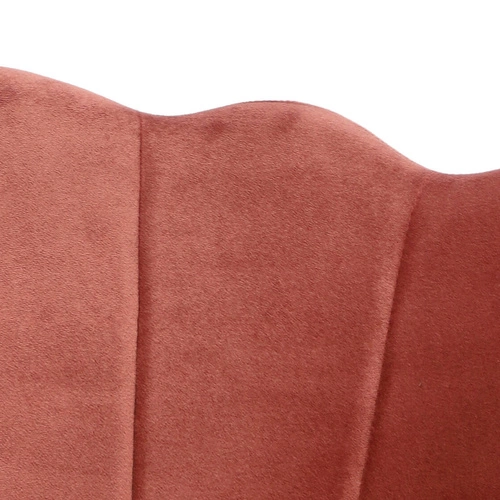 Sametová jídelní židle ve tvaru mušle Florencja Intesi růžová se zlatými nohami do obýváku a ke kosmetickému stolku