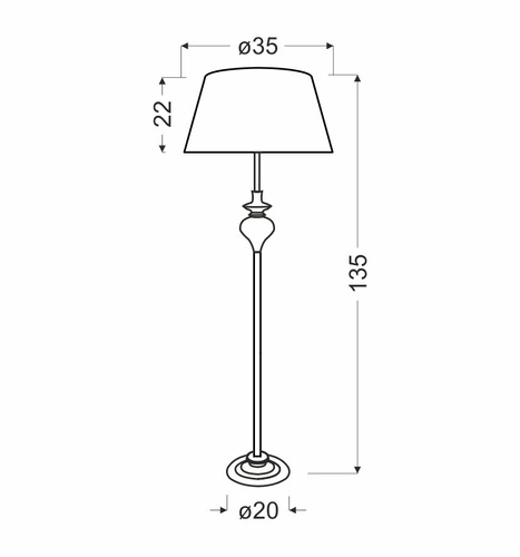 Stojací lampa Gillenia 1x60W E27 stříbrná