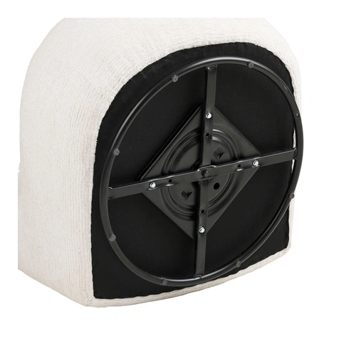 Otočná křesla Milo do obývacího pokoje, moderní skandinávský styl, barva ecru