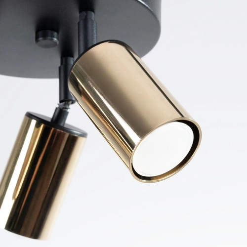 Stropní svítidlo WINX 3P černé zlaté moderní do obývacího pokoje a ložnice Sollux Lighting