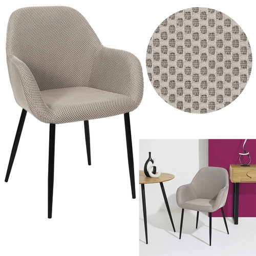 Čalouněná židle Lavia šedá Intesi do jídelny a obýváku moderní s područkami