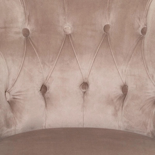 Křeslo ušák do obýváku Sixtine samet tmavě béžové glamour čalouněné elegantní Atmosphera