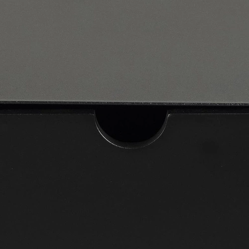 Noční stolek Actona Joliet černý, minimalistický, 30x30 cm, se zásuvkou a policí, holandský styl