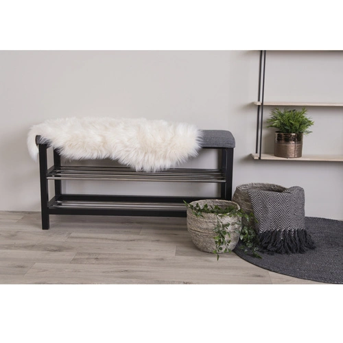 Polstr na židli z umělé kožešiny béžový 50x85 House Nordic do obývacího pokoje