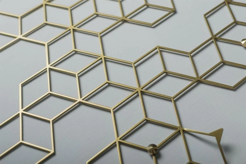 Nástěnný věšák do předsíně Stiga XL zlatý moderní kovový POLYHEDRA