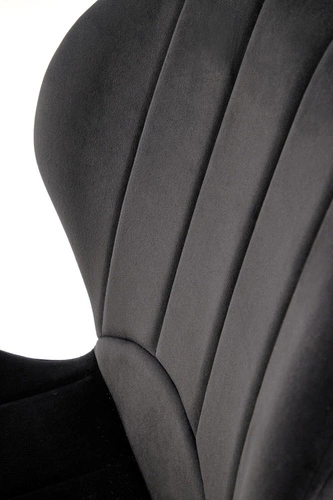 Čalouněná sametová židle Griviza černá do jídelny a obývacího pokoje moderní Intesi
