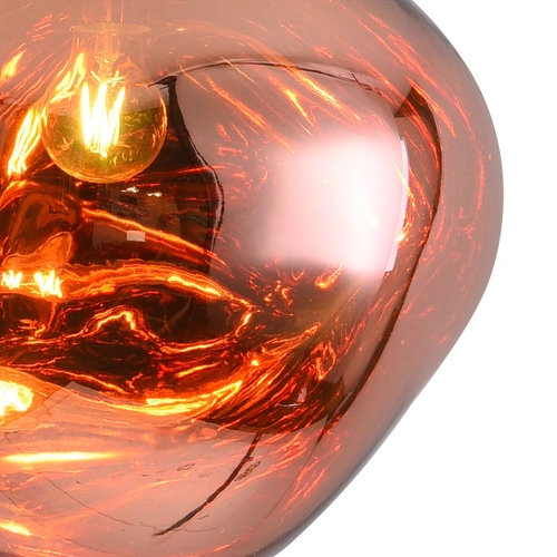 Závěsné svítidlo koule GLAM 28 cm měděné moderní do obýváku a nad stůl Step into Design