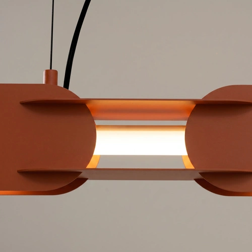 Závěsné LED svítidlo CHAIN 158 nad kuchyňský ostrůvek moderní terakota