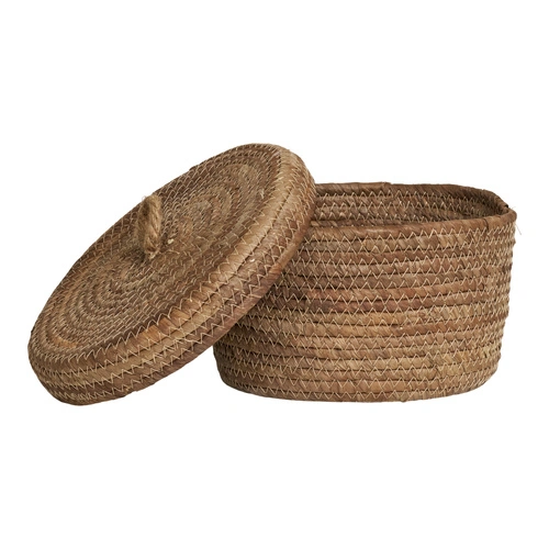 Sada 2 dekorativních košů Desio House Nordic boho z listů banánovníku